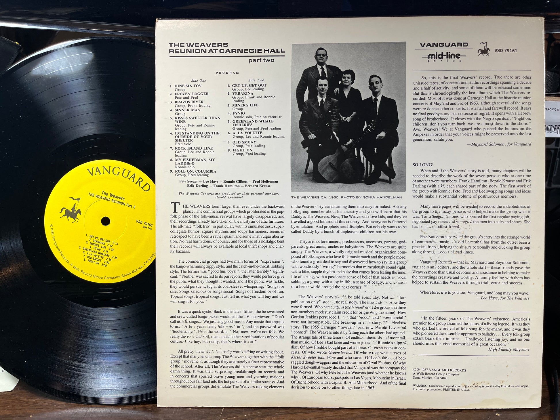 Reunion At Carnegie Hall Part 2 (VINYL) | Near Mint (NM) Near Mint (NM) - FOLK / USED *NEAR MINT*