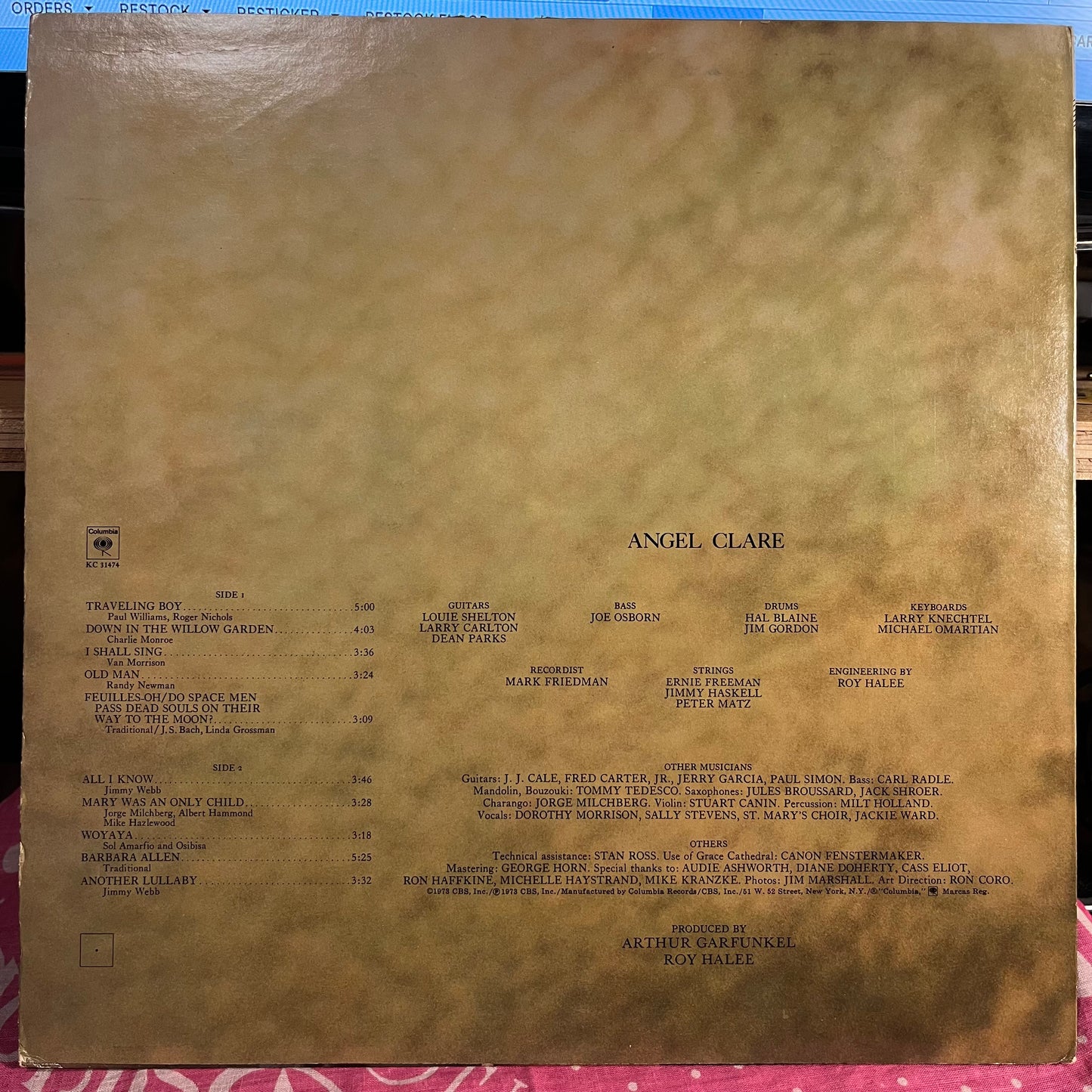 Art Garfunkel - Angel Clare *TERRE HAUTE* | Near Mint (NM) Near Mint (NM) - FOLK / USED *NEAR MINT*