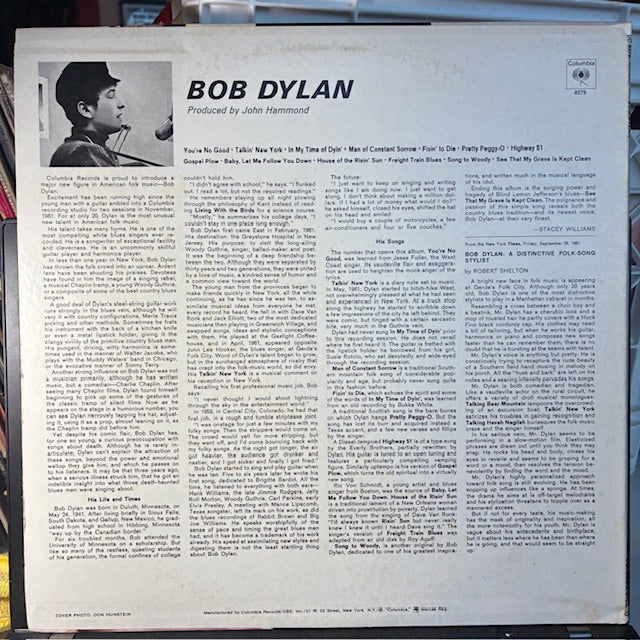 Bob Dylan (VINYL) | Very Good Plus (VG+) Excellent (EX) - FOLK / USED *VERY GOOD+*