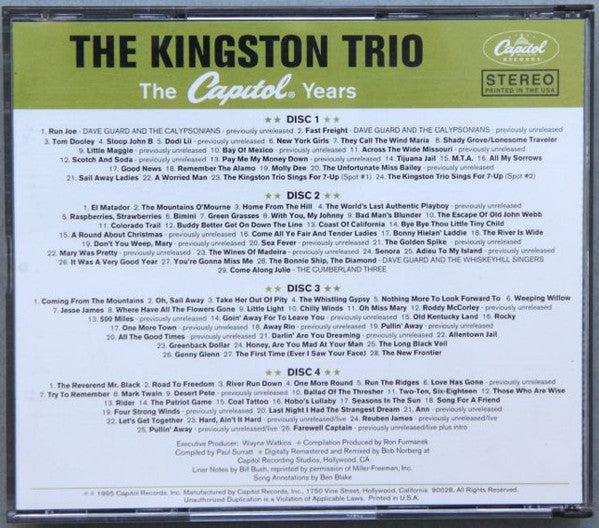 Kingston Trio - The Capitol Years | Near Mint (NM) Near Mint (NM) - FOLK / USED *NEAR MINT/CD*