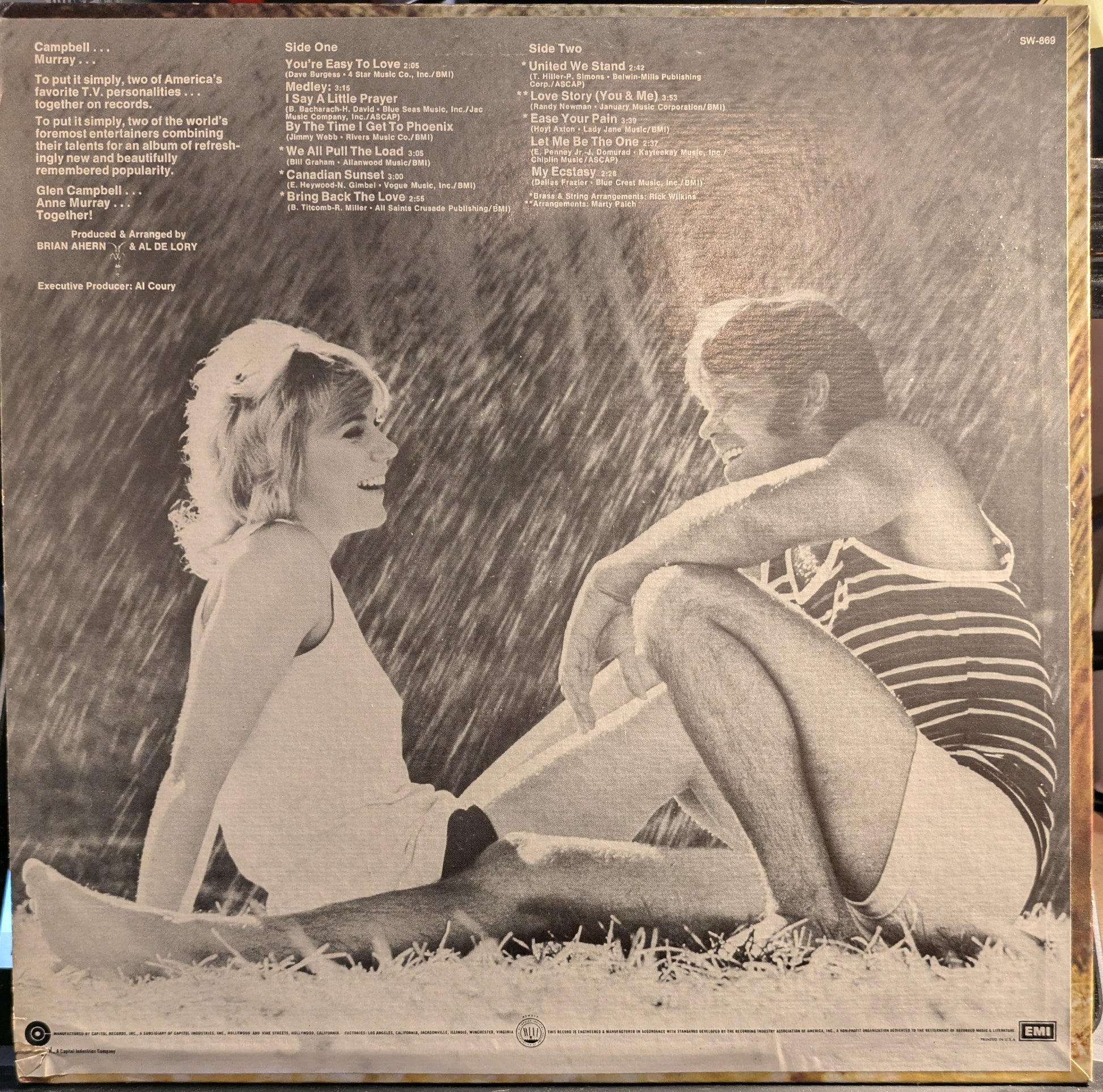 Anne Murray - Anne Murray / Glen Campbell | Very Good Plus (VG+) Excellent+ (EX+) - FOLK / USED *VERY GOOD+*