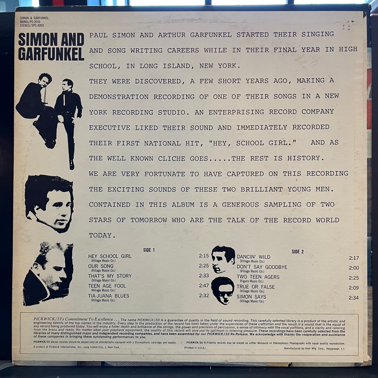 Simon & Garfunkel - Simon & Garfunkel | Very Good Plus (VG+) Excellent (EX) - FOLK / USED *VERY GOOD++*