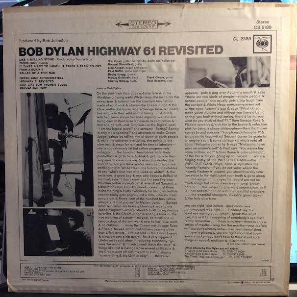 Highway 61 Revisited (VINYL) | Very Good Plus Plus (VG++) Very Good Plus (VG+) - FOLK / USED *VERY GOOD++*