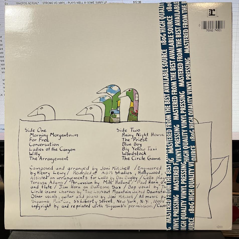 Ladies Of The Canyon (VINYL) | Very Good Plus (VG+) Near Mint (NM) - FOLK / USED *VERY GOOD+*