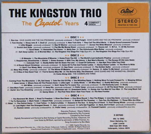 Kingston Trio - The Capitol Years | Near Mint (NM) Near Mint (NM) - FOLK / USED *NEAR MINT/CD*