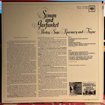 Simon & Garfunkel - Parsley, Sage, Rosemary And Thyme *STEREO* | Very Good Plus (VG+) Near Mint (NM) - FOLK / USED *VERY GOOD+*