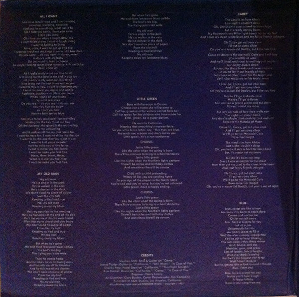 Blue (VINYL) | Very Good Plus (VG+) Very Good (VG) - FOLK / USED *VERY GOOD +*