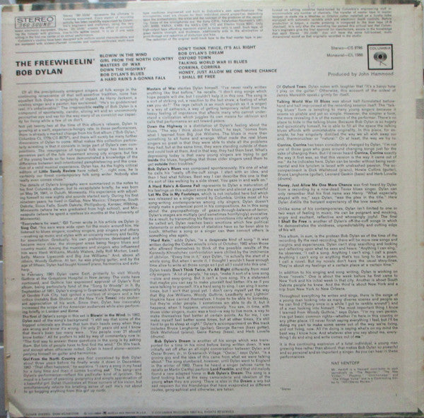 Bob Dylan - The Freewheelin' Bob Dylan (VINYL LP) | Very Good (VG) Very Good Plus (VG+) - FOLK / USED *VERY GOOD*