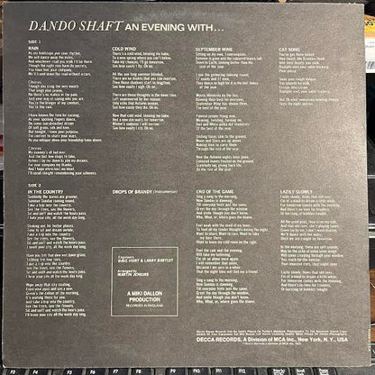 ... An Evening With ... (VINYL) | Very Good (VG) Excellent (EX) - FOLK / USED *VERY GOOD*