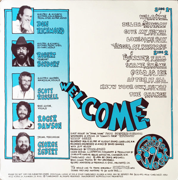 Tumbleweed (7) - Welcome | Mint (M) Mint (M) - FOLK