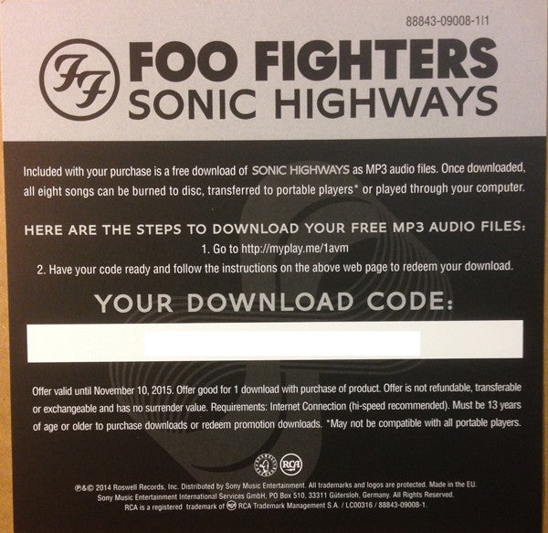 Sonic Highways | Mint (M) Mint (M) - ALT/INDIE