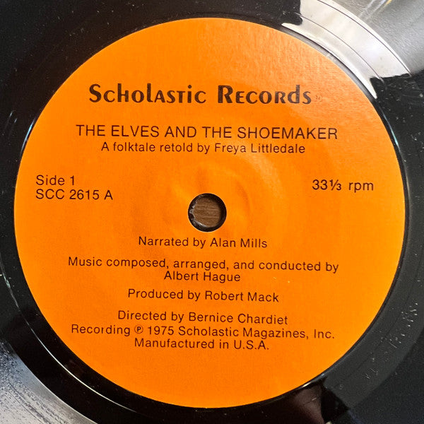 Freya Littledale The Elves And The Shoemaker Scholastic Records 7" Very Good Plus (VG+) Very Good Plus (VG+)