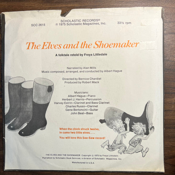 Freya Littledale The Elves And The Shoemaker Scholastic Records 7" Very Good Plus (VG+) Very Good Plus (VG+)