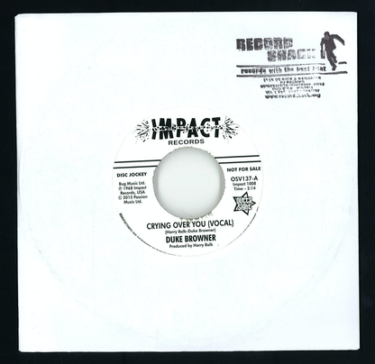 Duke Browner - (PRESALE 5/8/26) Crying Over You (VINYL 7") | Mint (M) Mint (M) - FUNK *NEW/45*
