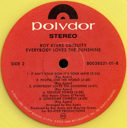 Everybody Loves The Sunshine (YELLOW VINYL) | Mint (M) Mint (M) - FUNK *NEW/COLOR*
