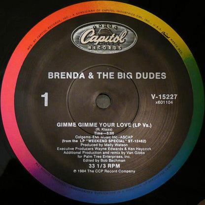 Brenda & The Big Dudes - Gimme Gimme Your Love / Can't Stop This Feeling | Mint (M) Generic - FUNK *NEW*