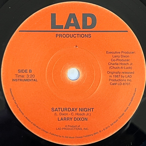 Larry Dixon - Saturday Night (VINYL 7" Past Due LD-8707) | - FUNK *NEW*