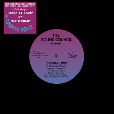 Creative Power - (PRESALE 11/6/26) Special Love b/w Step Into My World (VINYL 7") | NEW - FUNK/R&B *NEW*