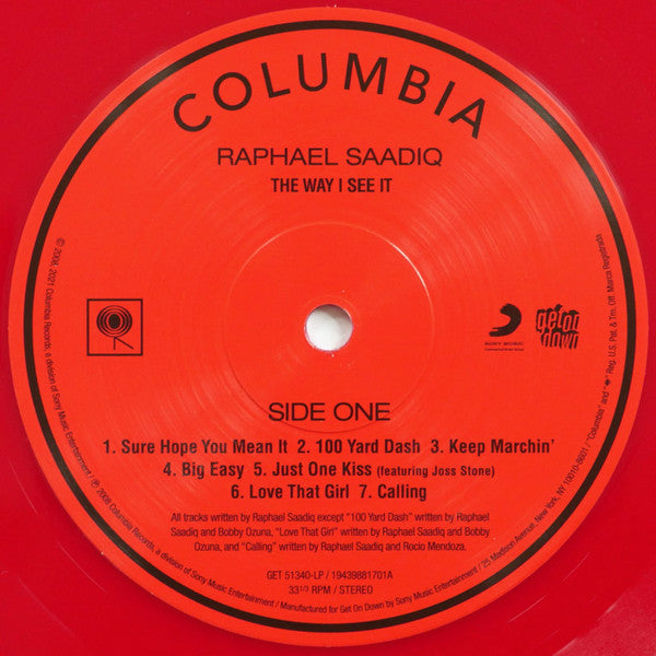 Raphael Saadiq - The Way I See It (OPAQUE RED VINYL LP) | NEW - FUNK *SEALED/COLOR*