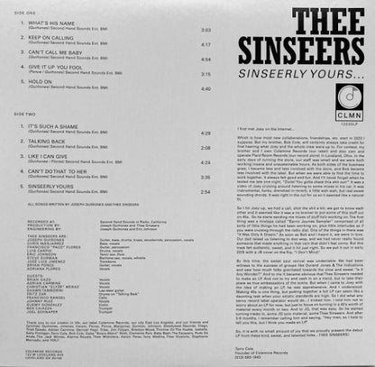 Sinseerly Yours (OPAQUE YELLOW VINYL) | Mint (M) Mint (M)