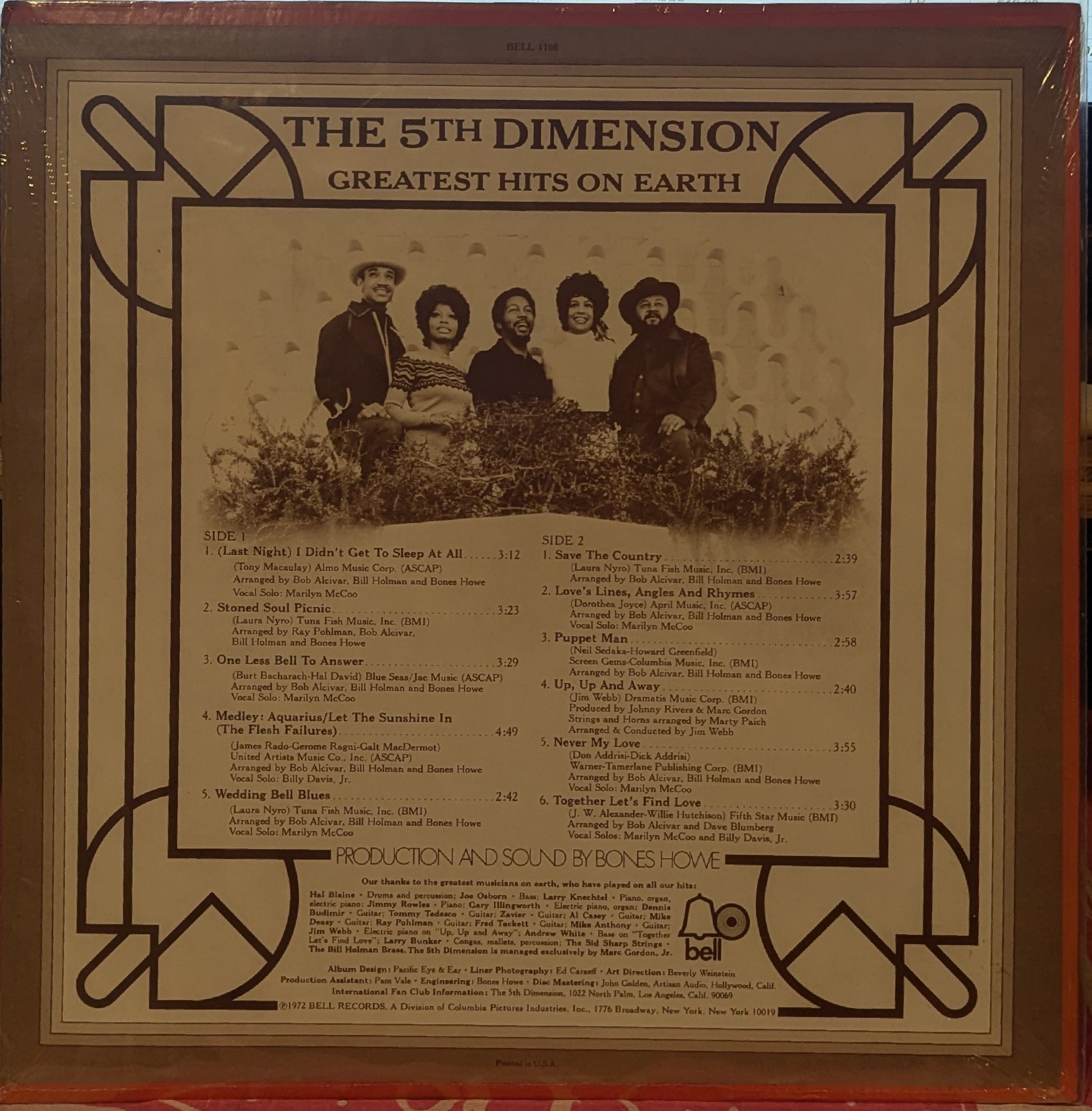 The Fifth Dimension - The Greatest Hits On Earth *SEALED* | Mint (M) Mint (M) - FUNK *SEALED*