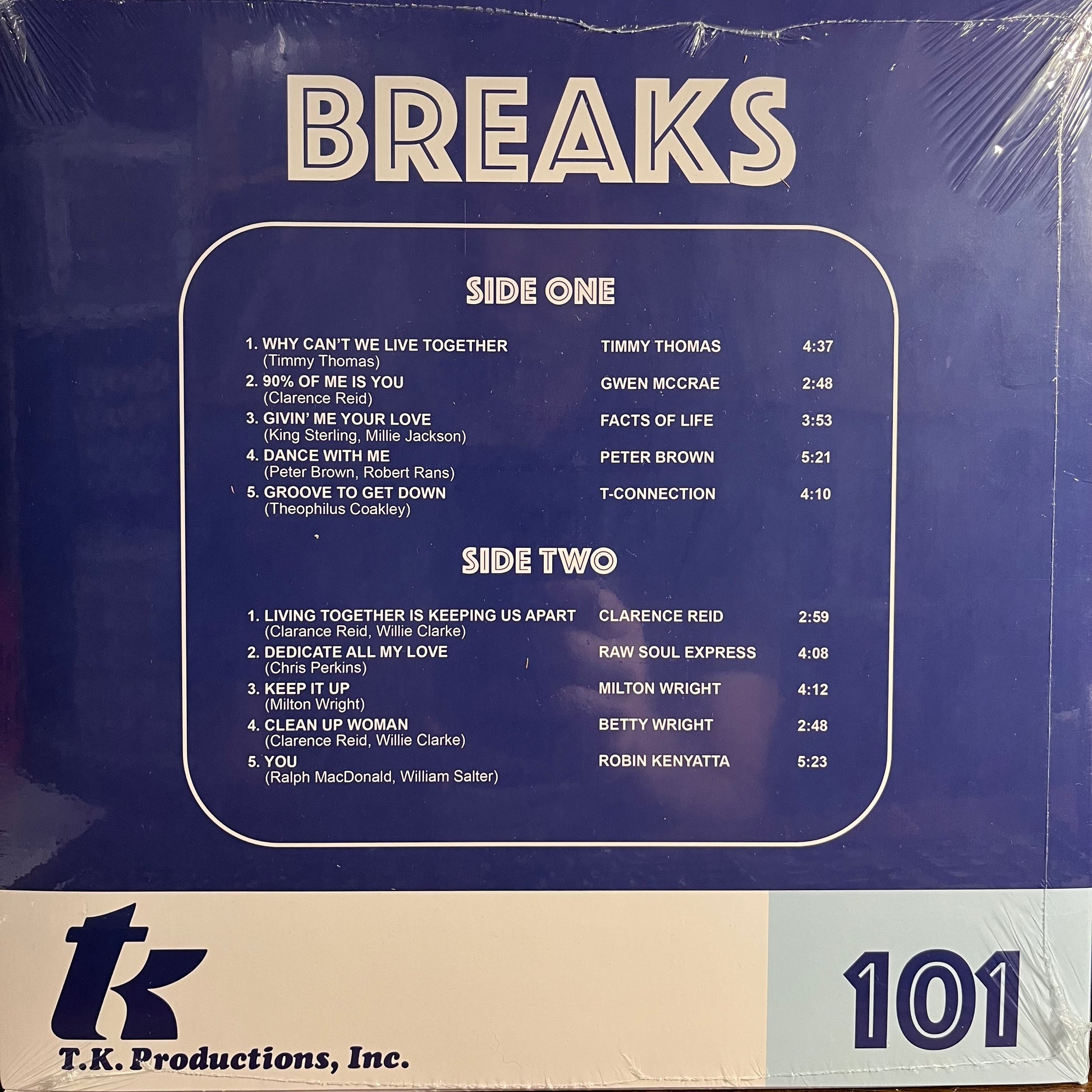 T.K. Breaks 101 (VINYL) | Mint (M) Mint (M) - FUNK *SEALED*
