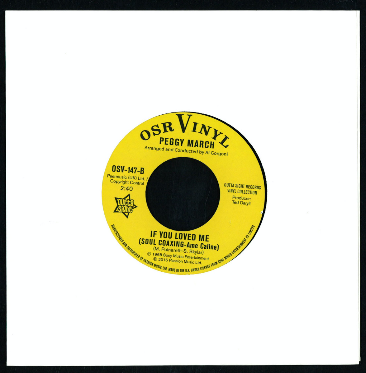 Laura Greene / Peggy March - (PRESALE 5/8/26) Moonlight Music And You / If You Loved Me (VINYL 7") | Mint (M) Mint (M) - FUNK/SOUL *NEW/45*