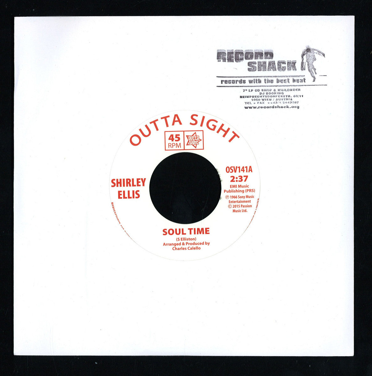 Shirley Ellis / Lynne Randell - Soul Time / Stranger In My Arms (VINYL 7" Outta Sight OSV141) | NEW Mint (M) Mint (M) - FUNK/SOUL *NEW/45*
