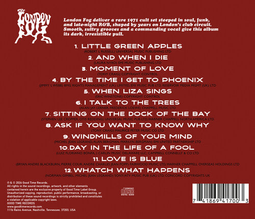London Fog - (PRESALE 6/5/26) The London Fog (MANUFACTURED ON DEMAND CD) | Mint (M) Mint (M) - FUNK/SOUL *NEW/COLOR*