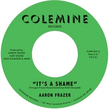 Aaron Frazer - (PRESALE 6/12/26) It's a Shame b/w The Fool (NATURAL W/ GREEN SWIRL 7" VINYL) | Mint (M) Mint (M) - FUNK/SOUL *NEW/COLOR*