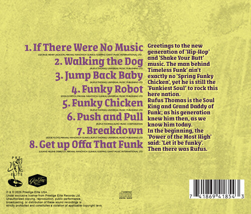 Rufus Thomas - (PRESALE 6/19/26) Timeless Funk (MOD CD) | Mint Mint - FUNK/SOUL *NEW*