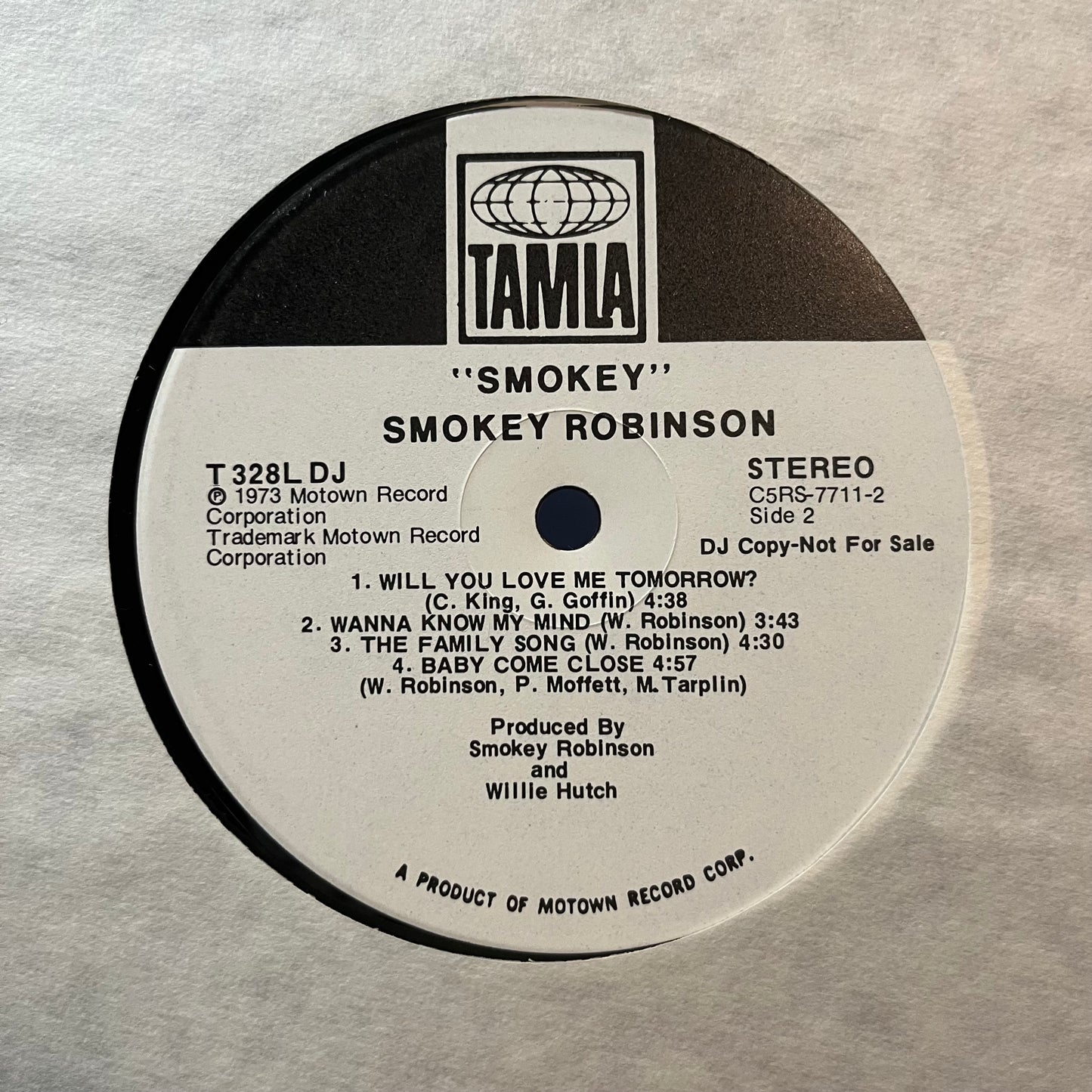 Smokey Robinson - Smokey (VINYL LP TAMLA T 328L DJ 1973) | Near Mint (NM or M-) Very Good (VG) - FUNK/SOUL / USED *NEAR MINT*