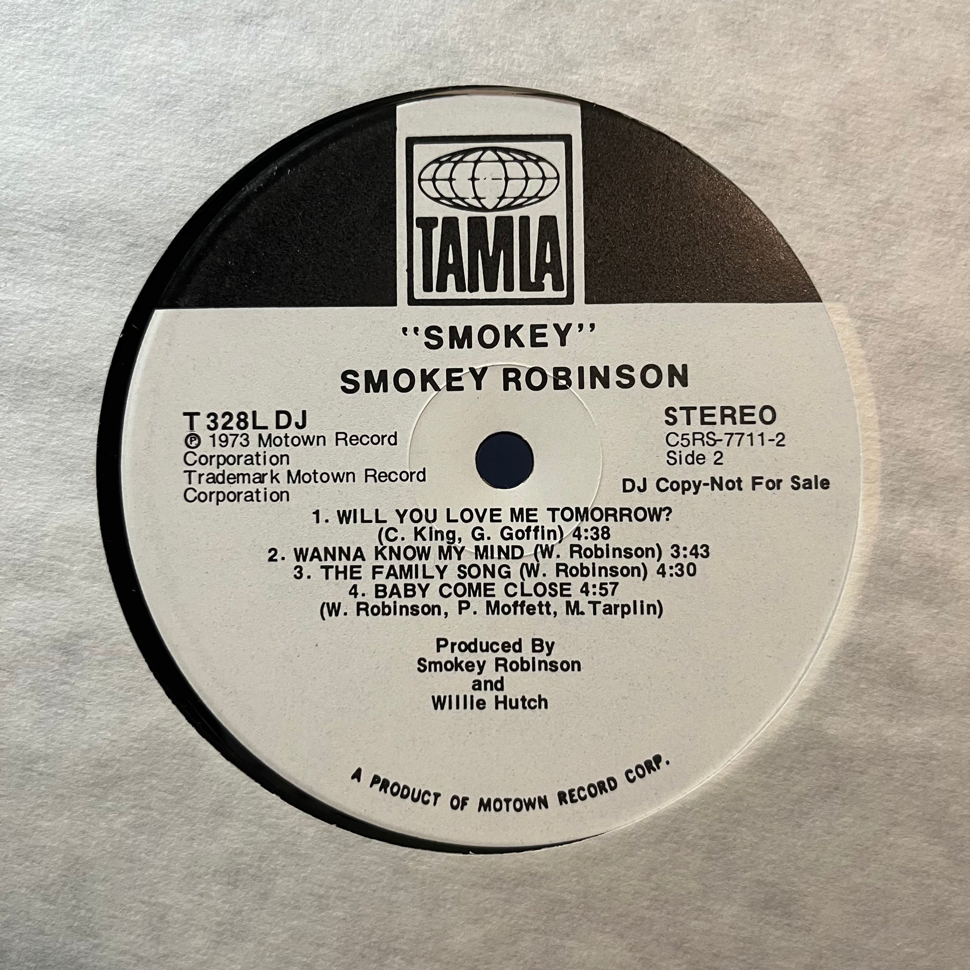 Smokey Robinson - Smokey (VINYL LP TAMLA T 328L DJ 1973) | Near Mint (NM or M-) Very Good (VG) - FUNK/SOUL / USED *NEAR MINT*