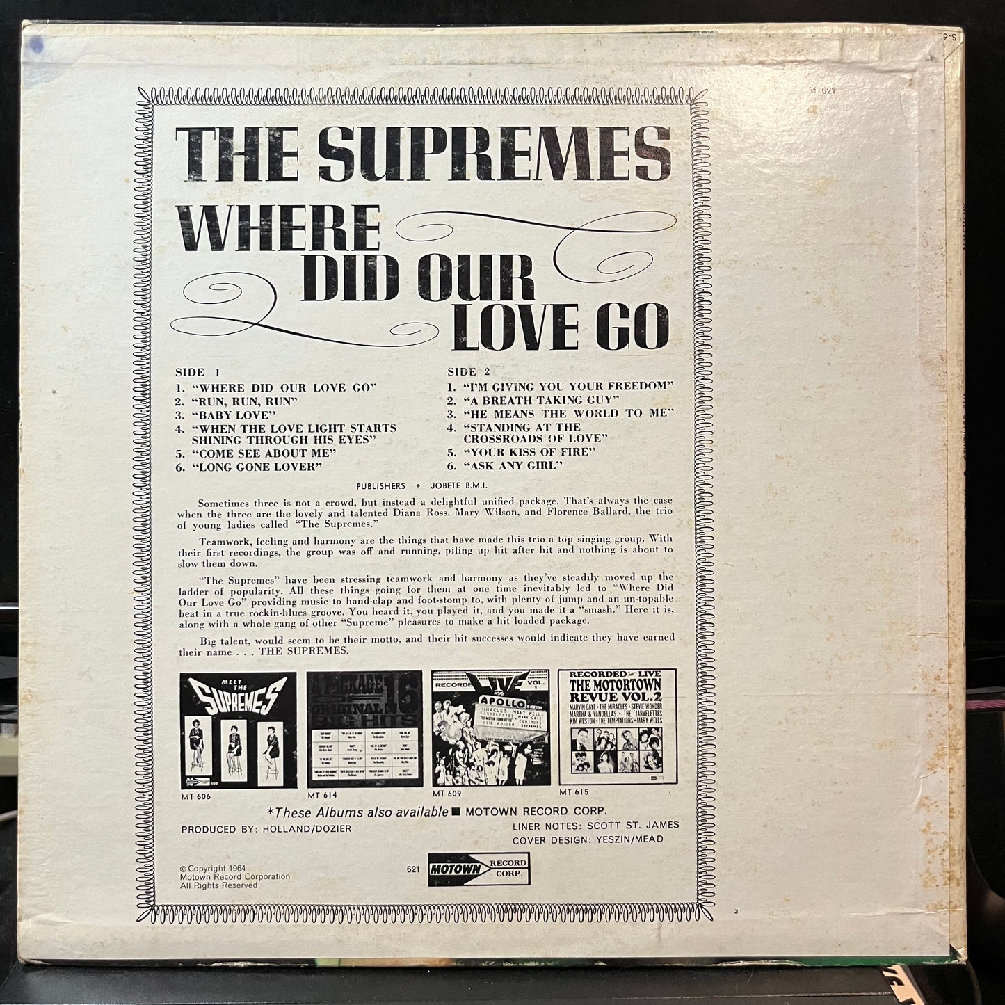 The Supremes - Where Did Our Love Go (VINYL LP MOTOWN MT 621 1964) | Very Good Plus (VG+) Very Good Plus Plus (VG++) - FUNK/SOUL / USED *VERY GOOD+*
