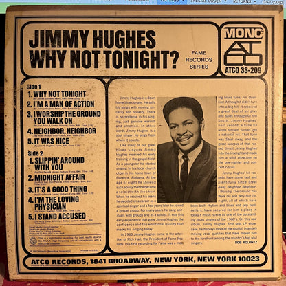 Jimmy Hughes - Why Not Tonight? | Very Good Plus (VG+) - FUNK / USED *EXCELLENT+*