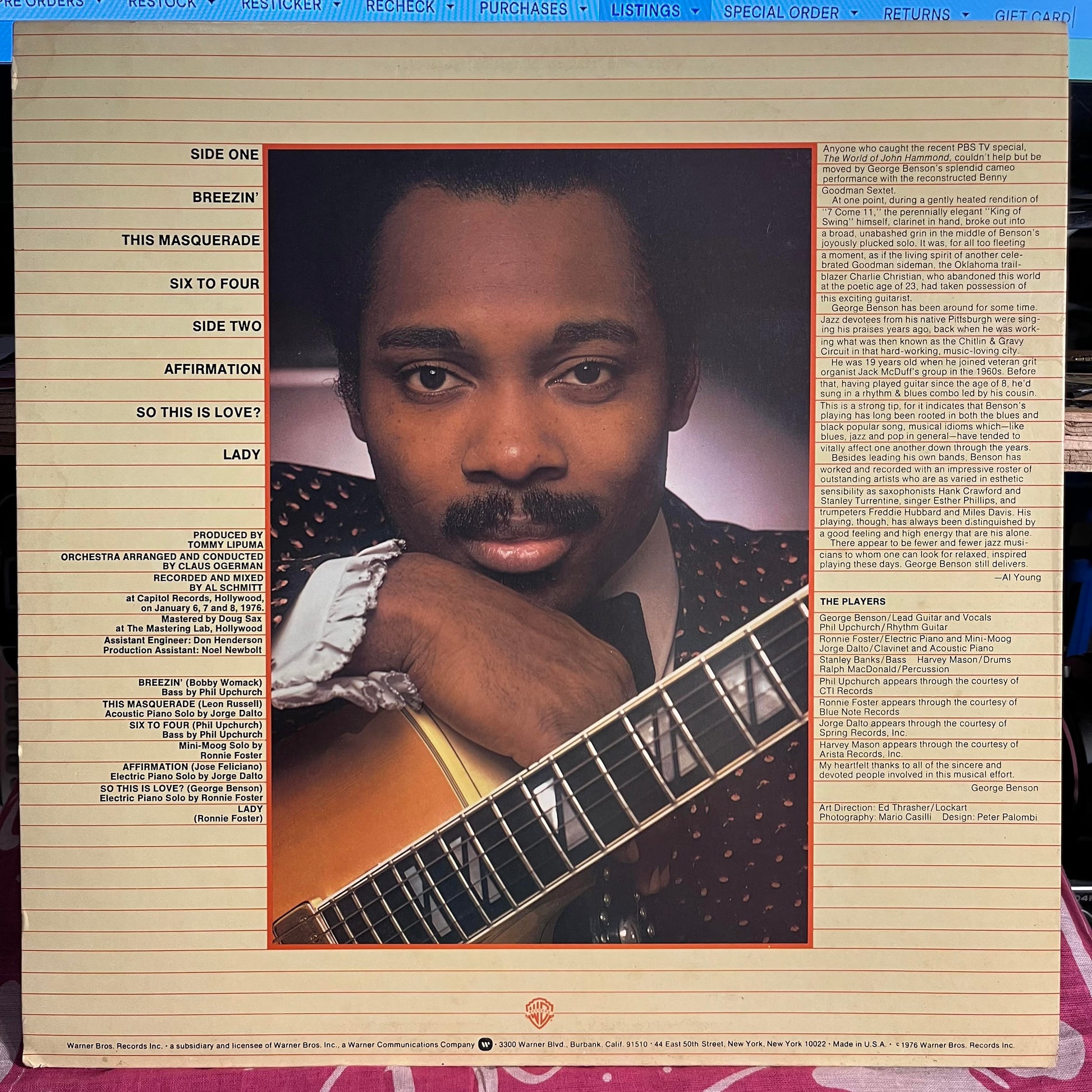 George Benson - Breezin' *PITMAN* | Excellent (EX) - FUNK / USED *EXCELLENT+*