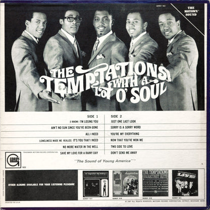 The Temptations With A Lot O' Soul | Excellent (EX) Very Good Plus (VG+)