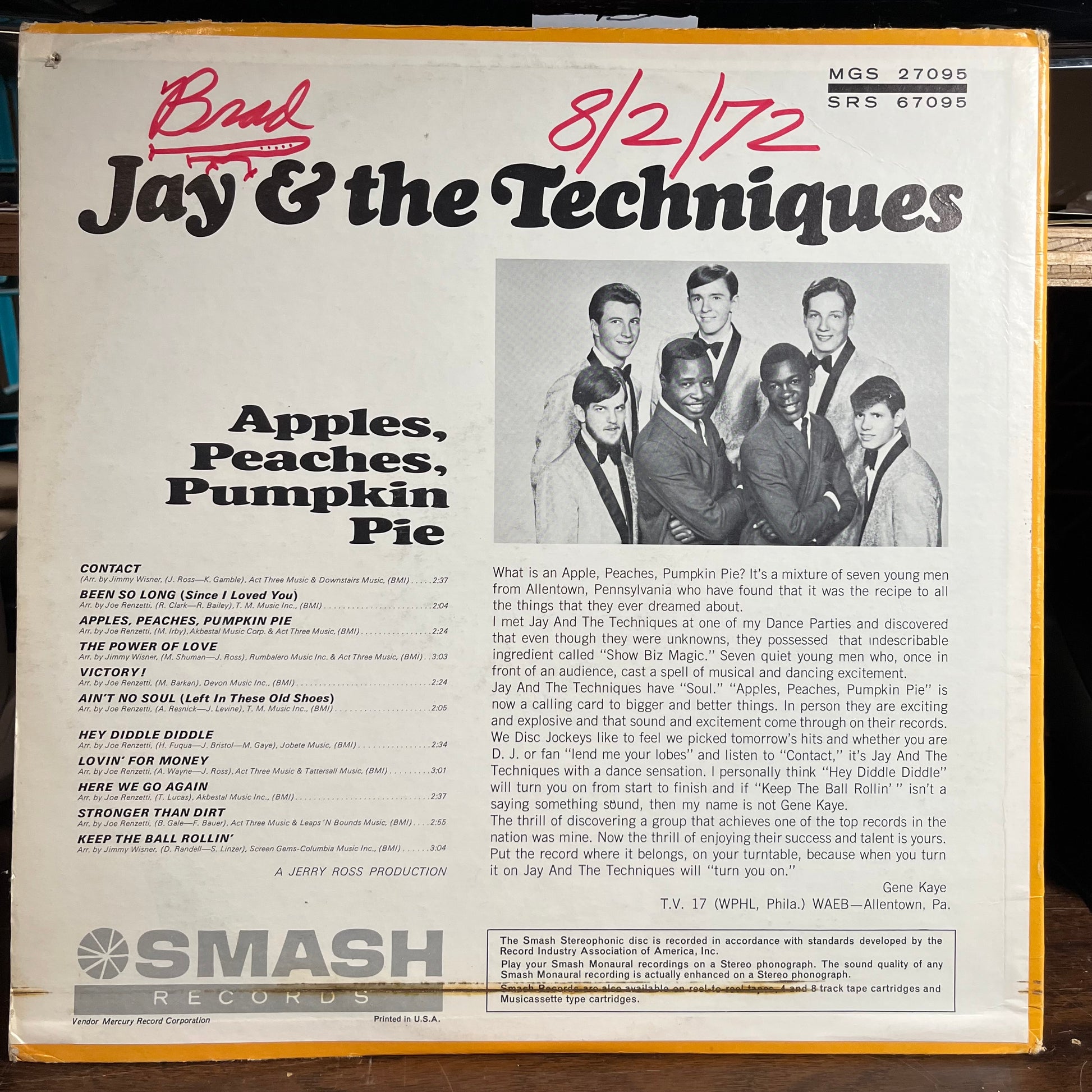 Apples, Peaches, Pumpkin Pie (VINYL) | Excellent+ (EX+) Excellent (EX) - FUNK / USED *EXCELLENT+*
