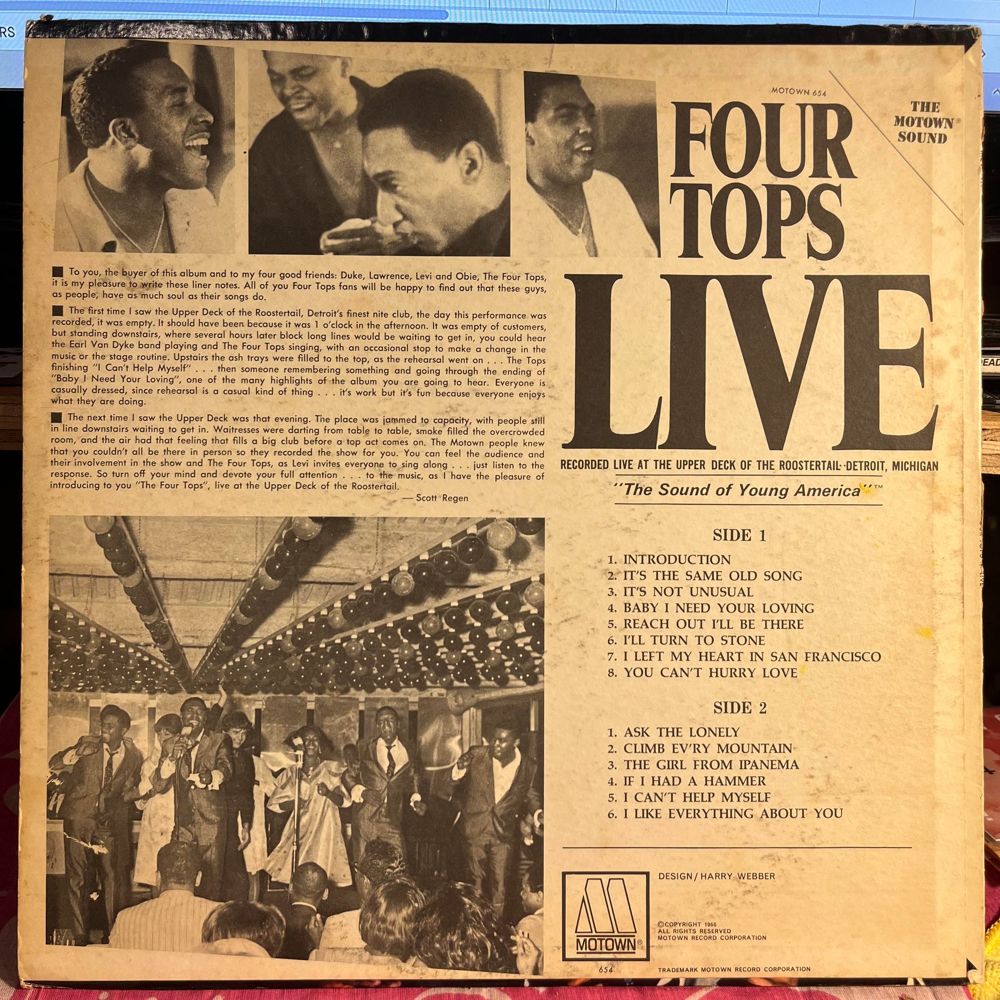 Four Tops - Four Tops Live | Excellent (EX) Very Good Plus (VG+) - FUNK / USED *EXCELLENT+*