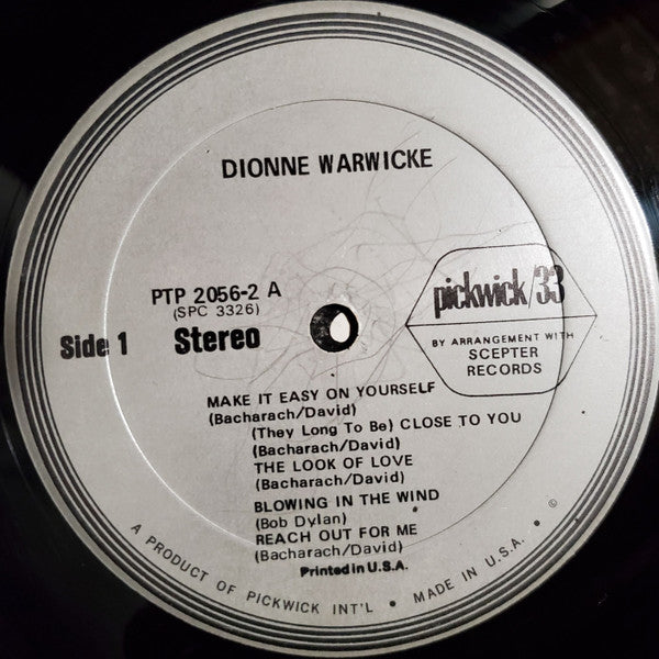 Dionne Warwick - Make It Easy On Yourself | Excellent (EX) Excellent (EX) - FUNK / USED *EXCELLENT*