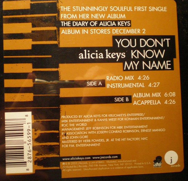 You Don't Know My Name (VINYL) | Excellent (EX) Generic - FUNK / USED *EXCELLENT*