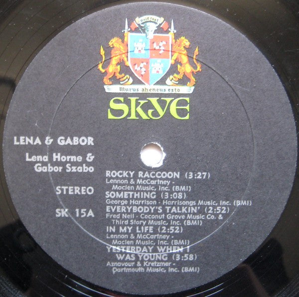 Lena Horne - Lena & Gabor | Excellent (EX) Near Mint (NM) - FUNK / USED *EXCELLENT*