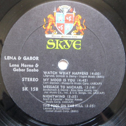 Lena Horne - Lena & Gabor | Excellent (EX) Near Mint (NM) - FUNK / USED *EXCELLENT*