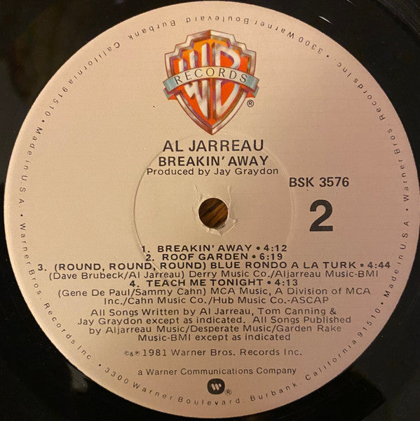 Breakin' Away (VINYL) | Excellent (EX) Excellent (EX) - FUNK / USED *EXCELLENT*