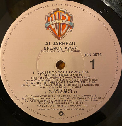 Breakin' Away (VINYL) | Excellent (EX) Excellent (EX) - FUNK / USED *EXCELLENT*