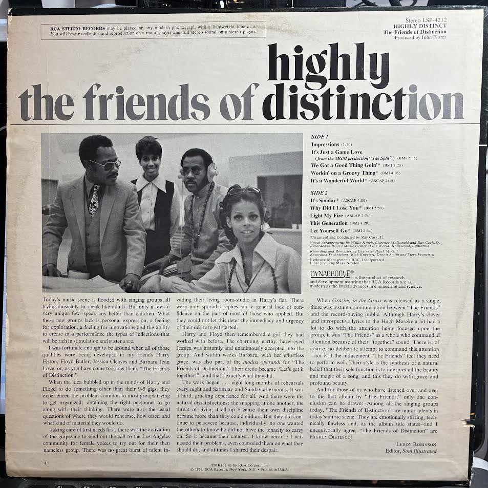 Highly Distinct (VINYL) | Excellent (EX) Very Good Plus (VG+) - FUNK / USED *EXCELLENT*