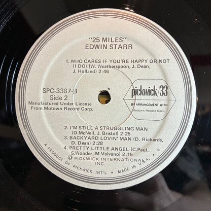 25 Miles (VINYL) | Excellent (EX) Excellent (EX) - FUNK / USED *EXCELLENT*