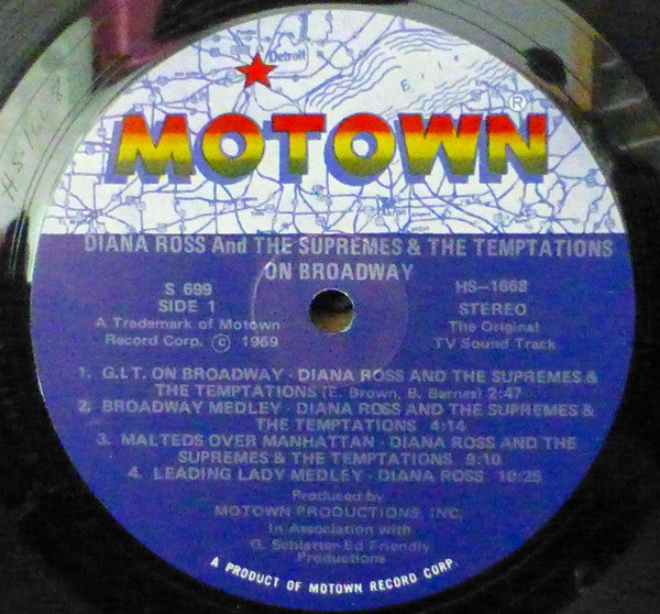 The Supremes - On Broadway (Original TV Sound Track) *ROCKAWAY* | Excellent (EX) Very Good Plus (VG+) - FUNK / USED *EXCELLENT*