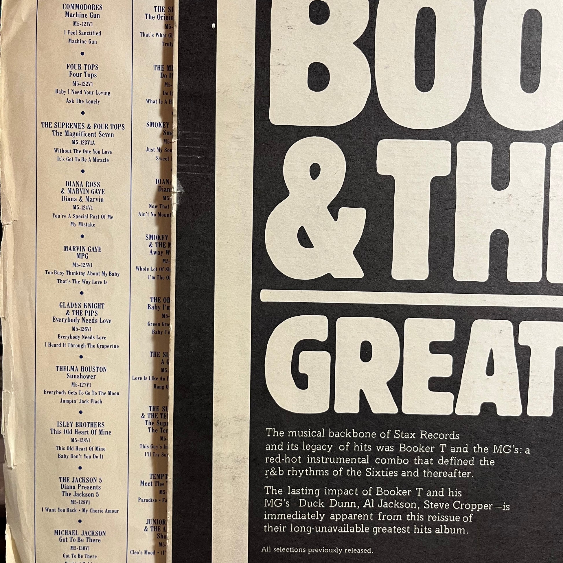 Booker T. & The M.G.'s Greatest Hits (VINYL) | Excellent (EX) Excellent (EX) - FUNK / USED *EXCELLENT*