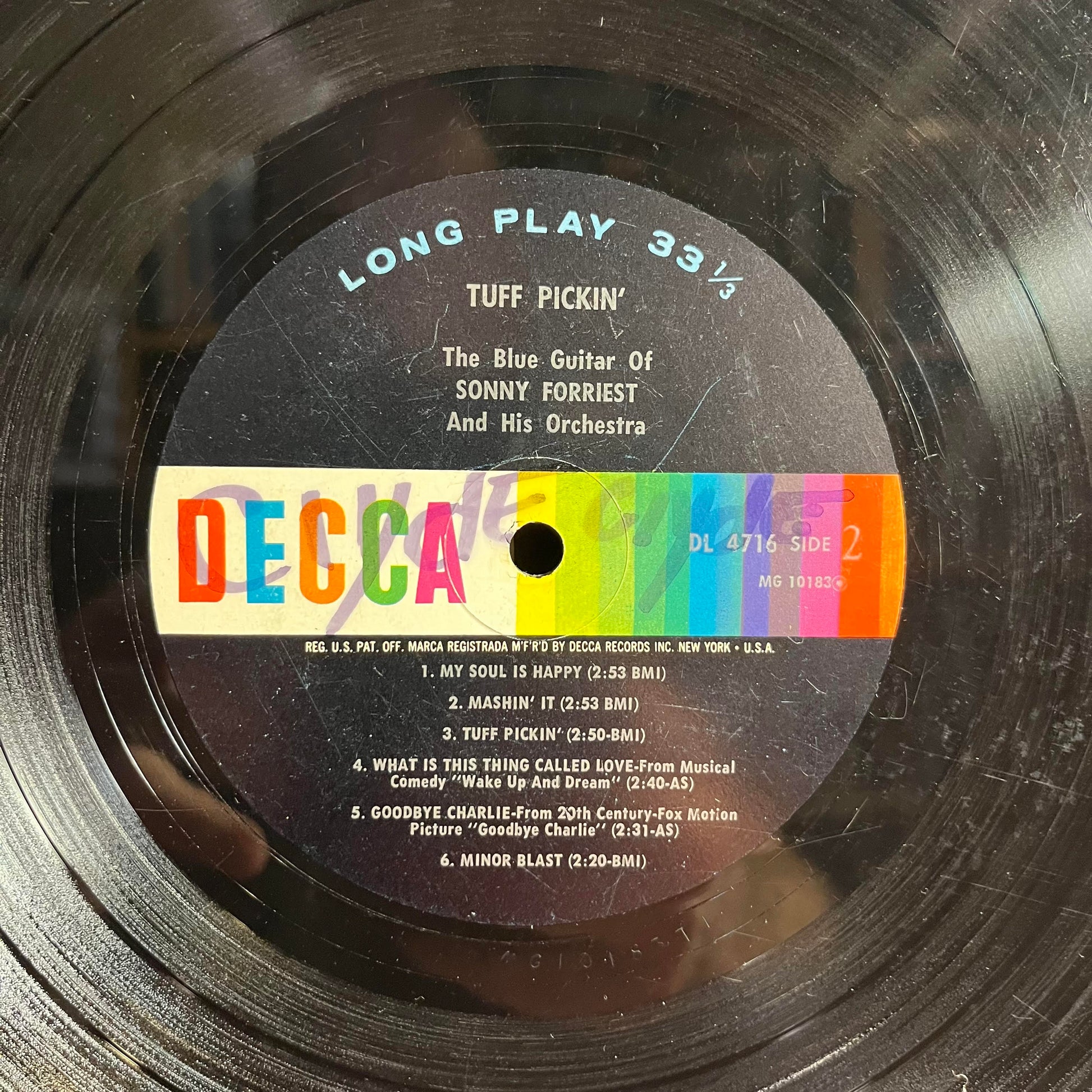 Sonny Forriest And His Orchestra - Tuff Pickin' *MONO* | Good Plus (G+) Very Good (VG) - FUNK / USED *GOOD++*